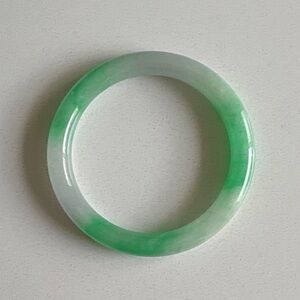 Size 54mm certified jade bangle, natural Burmese jadeite round bangle 82814